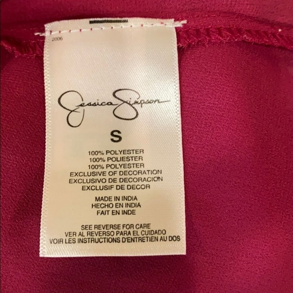 Jessica Simpson Sheer Purple Lace Blouse - Picture 10 of 11